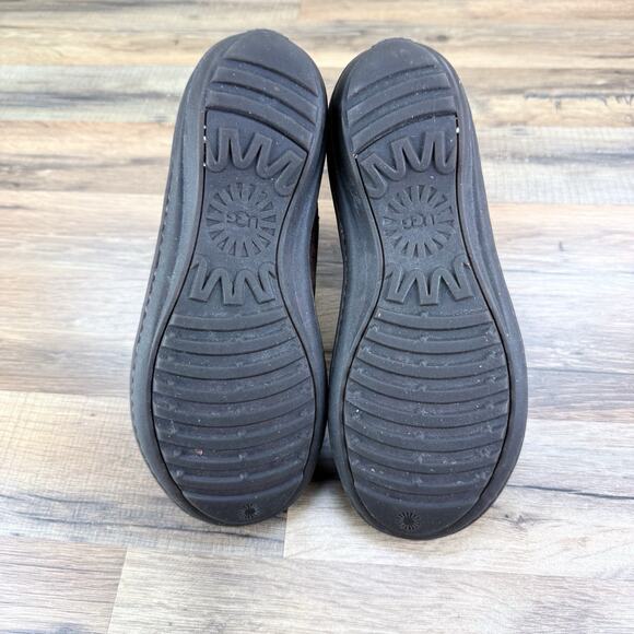 UGG Size 8 Women Neevah Brown Suede Sheepskin Lined Boots Winter 1003421 - Picture 6 of 7